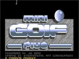 Title screen of Mini Golf Plus on the Commodore Amiga.